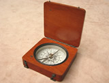 Late19th century mahogany cased compass, circa 1880.